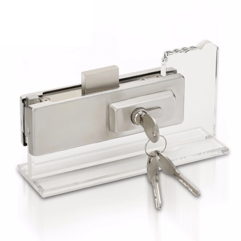 Floor Fitting 304 Key Security Glass Door Bottom Patch Lock