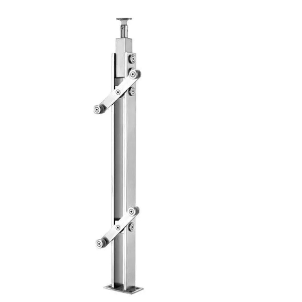 Stainless steel handrail glass balustrade clamp stair post