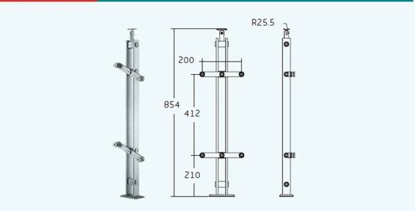 stair stainless steel railing