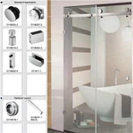 Klaasist dušiukse riistvaraosad